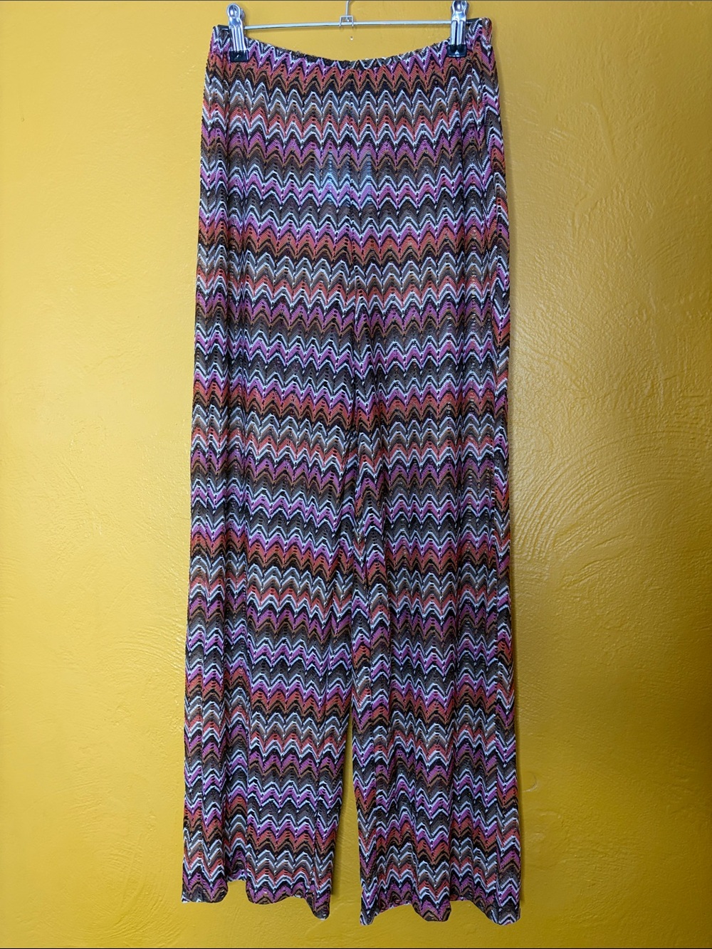 Shade & Shore Women's Zig-Zag Crochet Swim Cover-Up Pants Small 4/6 NWT